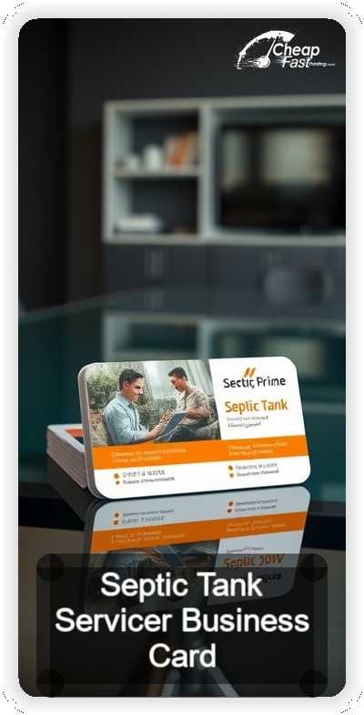Septic Tank Servicer business card design sample