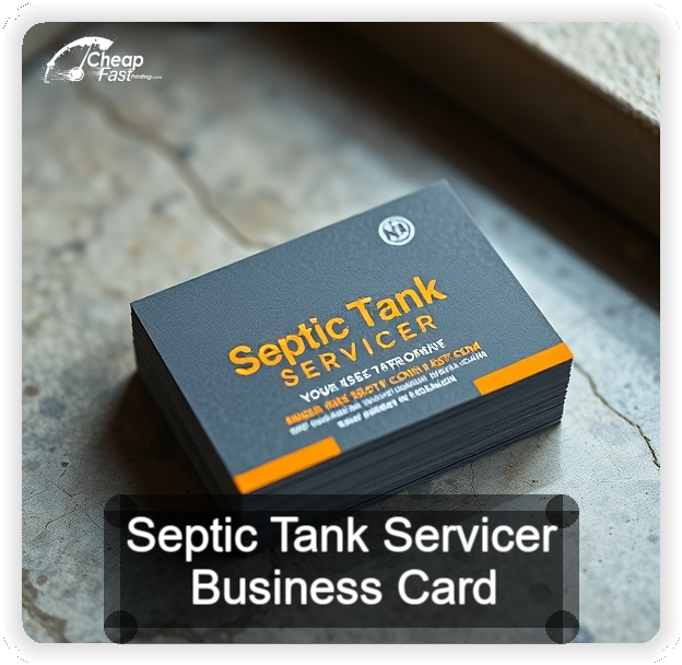 Septic Tank Servicer business card design sample