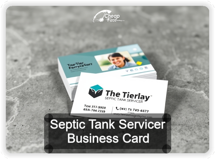Septic Tank Servicer business card design sample