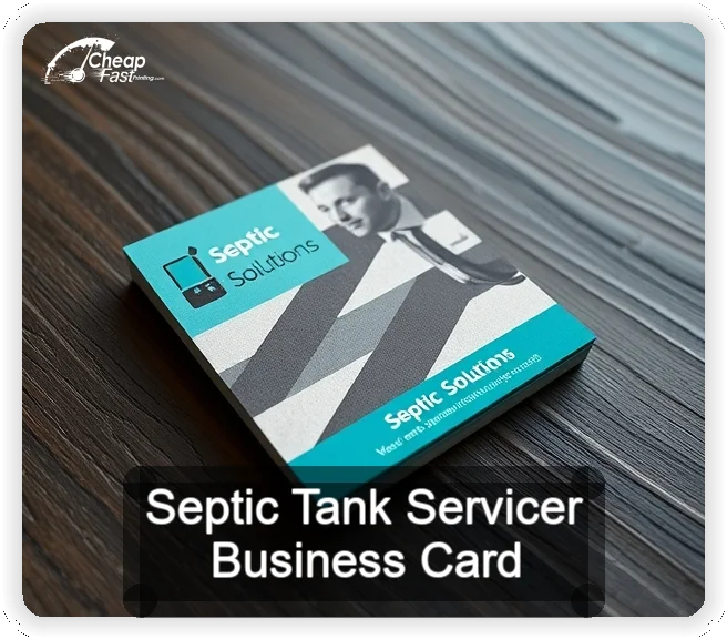 Septic Tank Servicer business card design sample