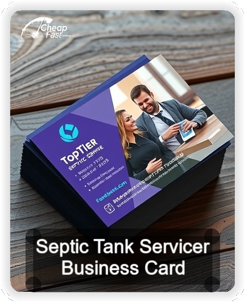 Septic Tank Servicer business card design sample
