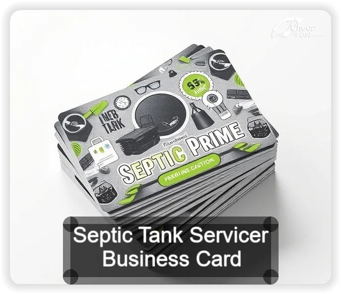 Septic Tank Servicer business card design sample