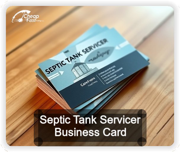 Septic Tank Servicer business card design sample