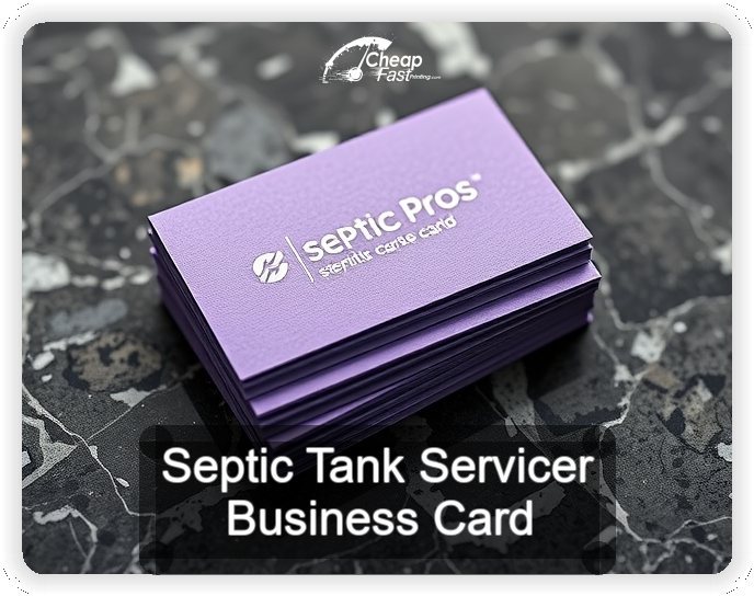 Septic Tank Servicer business card design sample