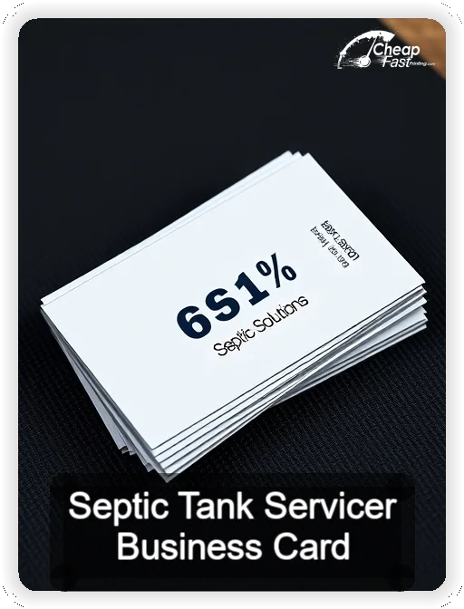 Septic Tank Servicer business card design sample