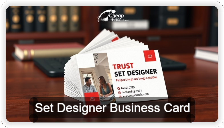 Set Designer business card design sample