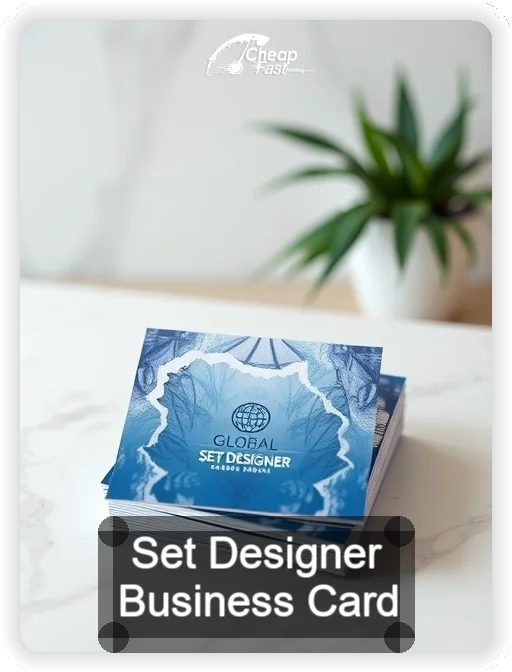 Set Designer business card design sample