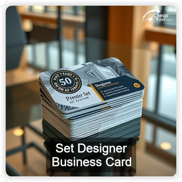 Set Designer business card design sample