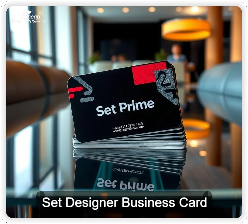 Set Designer business card design sample