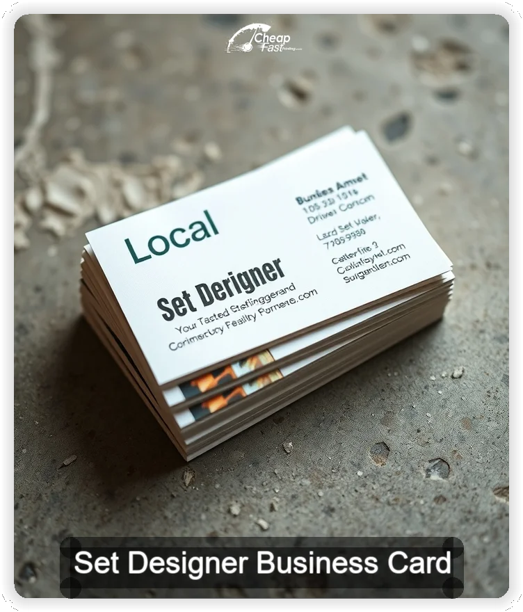 Set Designer business card design sample