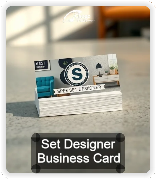 Set Designer business card design sample