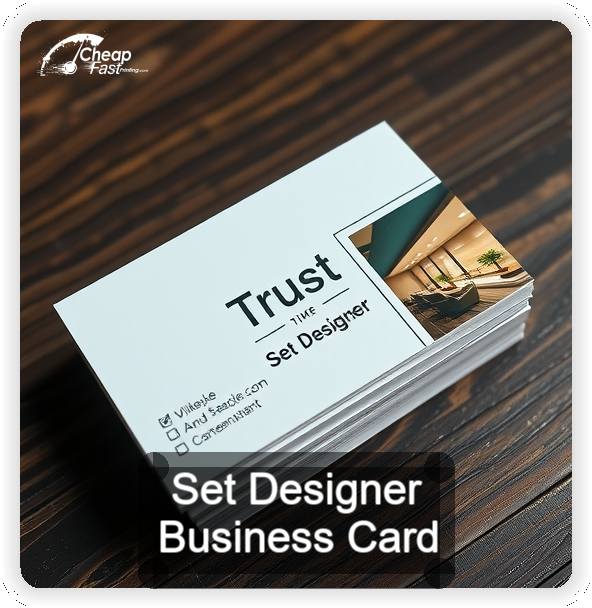 Set Designer business card design sample