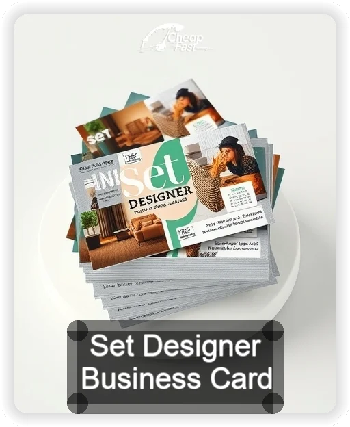 Set Designer business card design sample