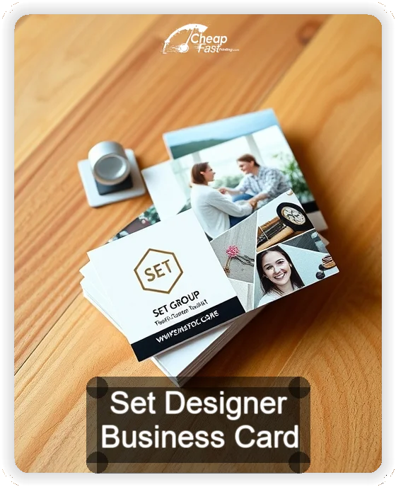Set Designer business card design sample
