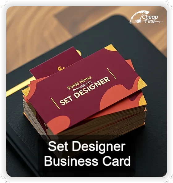 Set Designer business card design sample