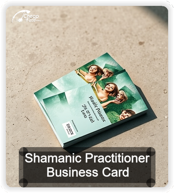Shamanic Practitioner business card design sample