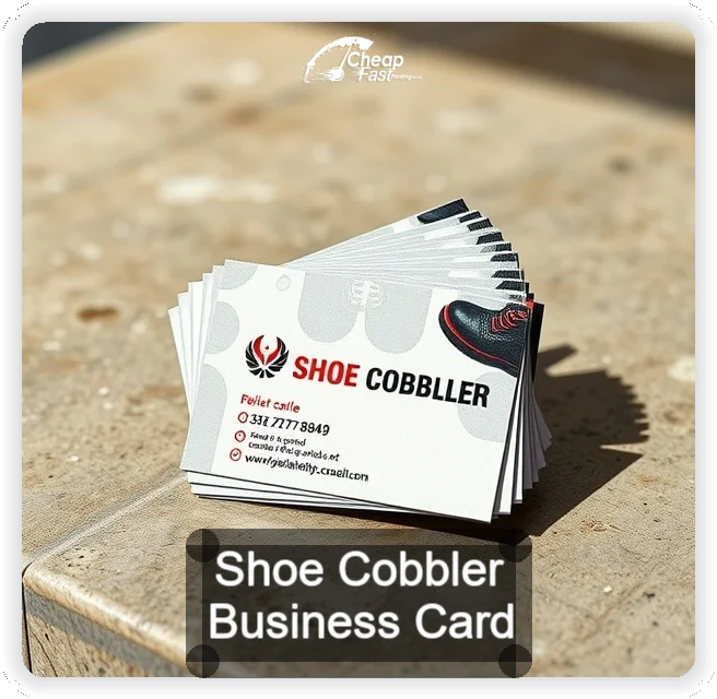 Shoe Cobbler business card design sample
