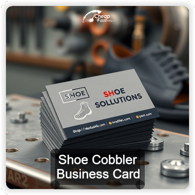 Shoe Cobbler business card design sample