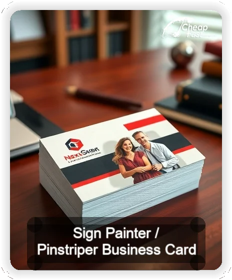 Sign Painter Pinstriper business card design sample