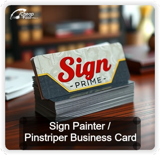 Sign Painter Pinstriper business card design sample