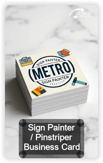 Sign Painter Pinstriper business card design sample