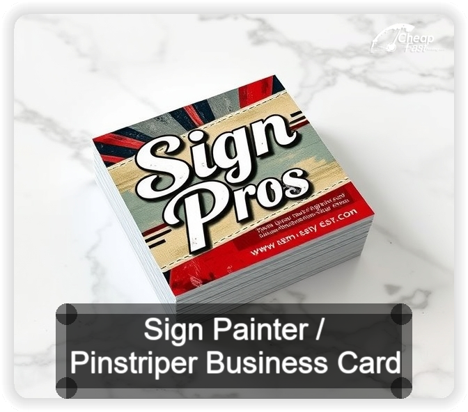 Sign Painter Pinstriper business card design sample
