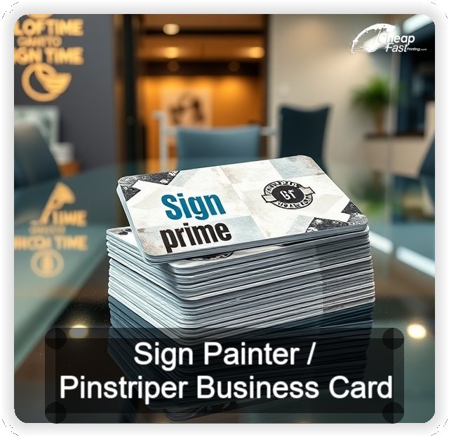 Sign Painter Pinstriper business card design sample