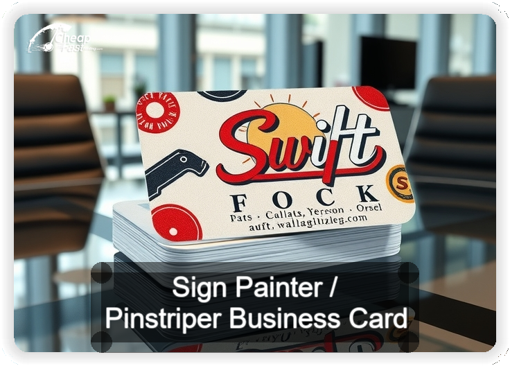 Sign Painter Pinstriper business card design sample