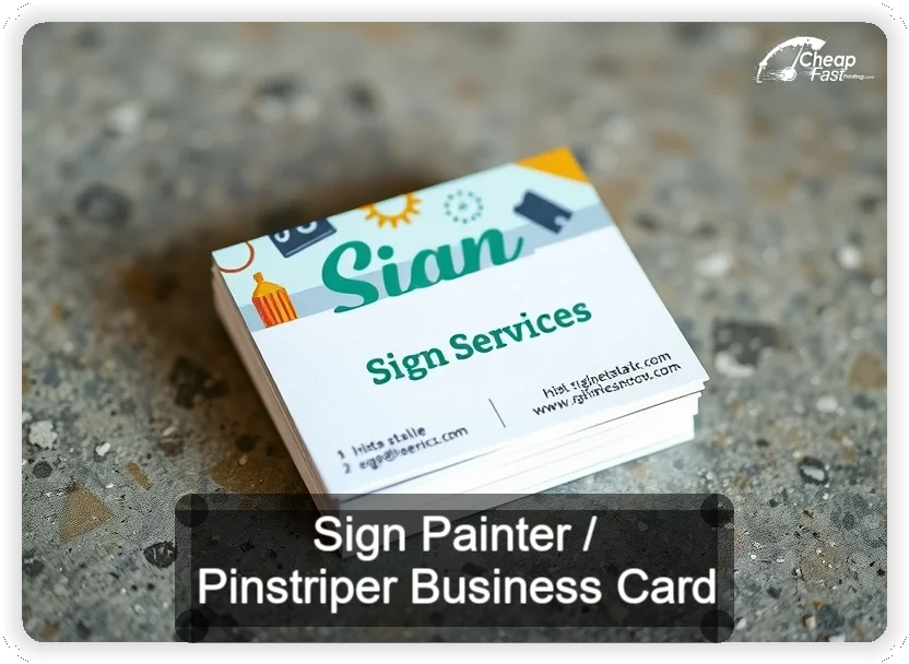 Sign Painter Pinstriper business card design sample