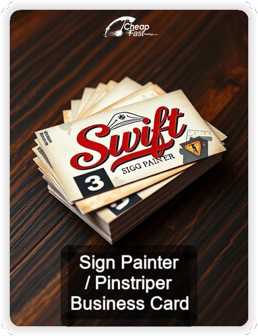 Sign Painter Pinstriper business card design sample