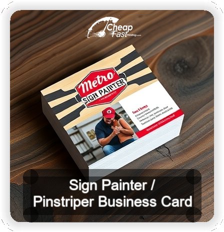 Sign Painter Pinstriper business card design sample