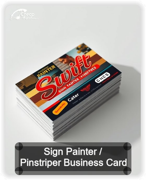 Sign Painter Pinstriper business card design sample