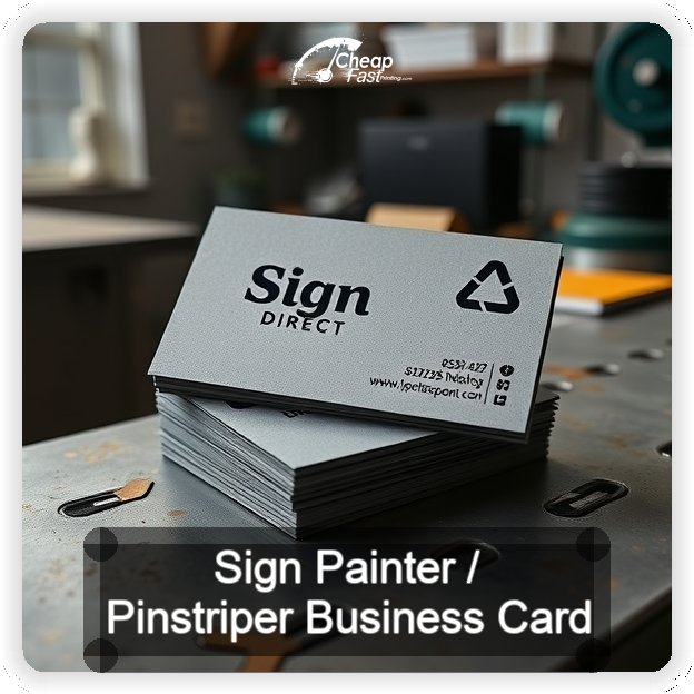 Sign Painter Pinstriper business card design sample