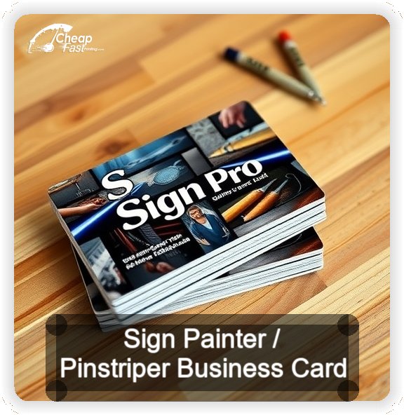 Sign Painter Pinstriper business card design sample