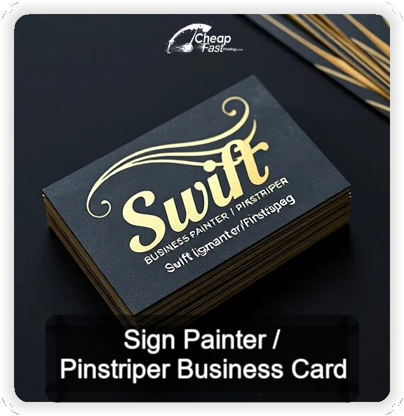Sign Painter Pinstriper business card design sample