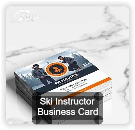 Ski Instructor business card design sample