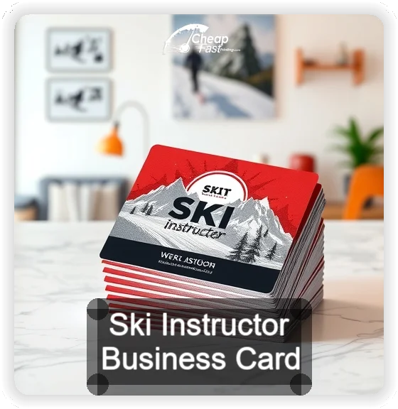 Ski Instructor business card design sample
