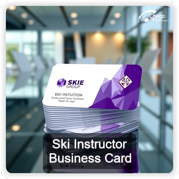Ski Instructor business card design sample