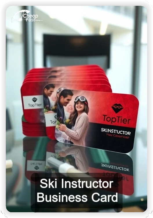 Ski Instructor business card design sample