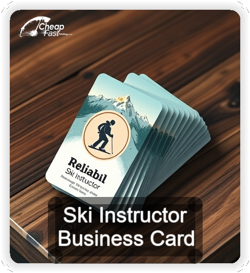 Ski Instructor business card design sample