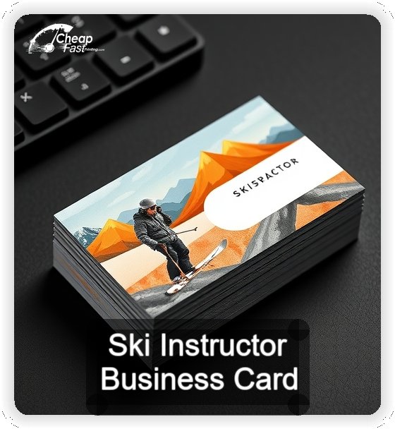 Ski Instructor business card design sample