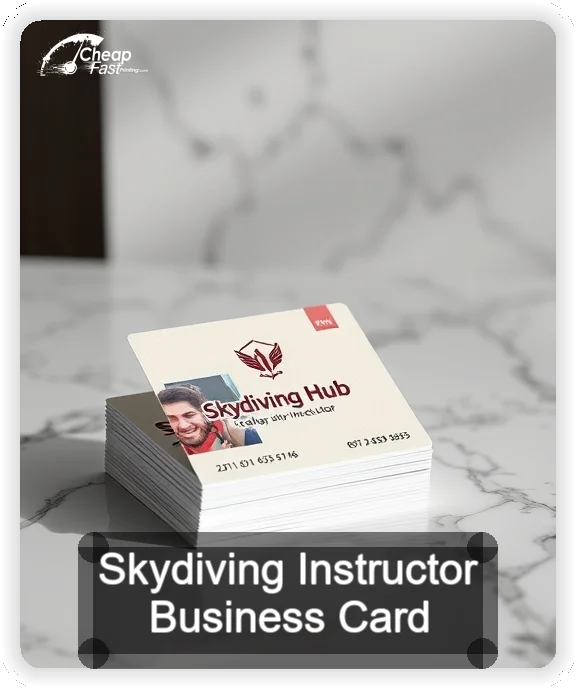 Skydiving Instructor business card design sample