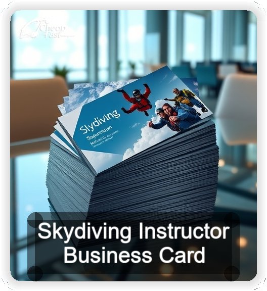 Skydiving Instructor business card design sample