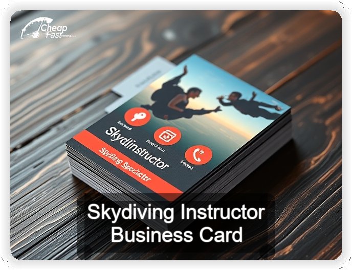 Skydiving Instructor business card design sample