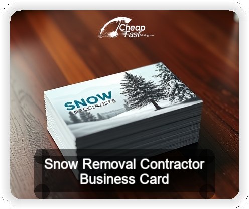 Snow Removal Contractor business card design sample