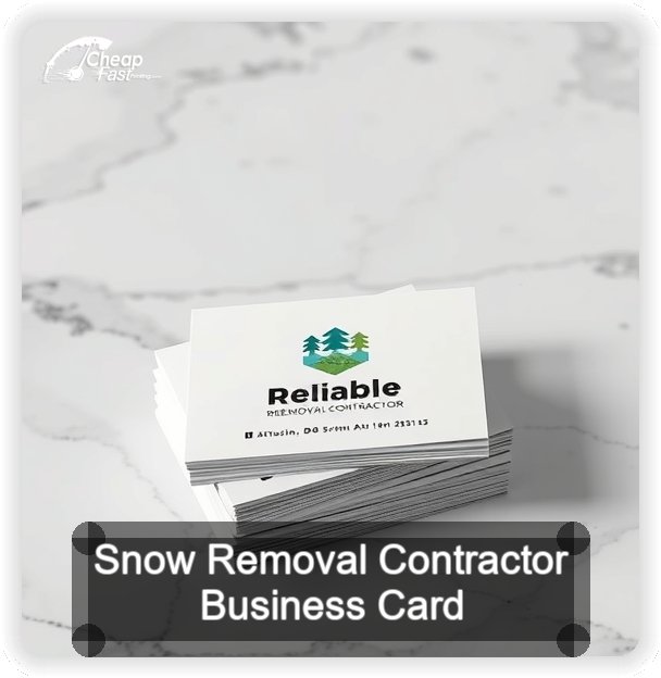 Snow Removal Contractor business card design sample