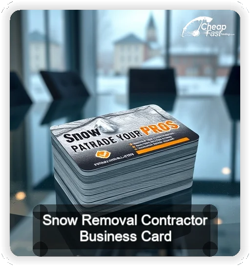 Snow Removal Contractor business card design sample