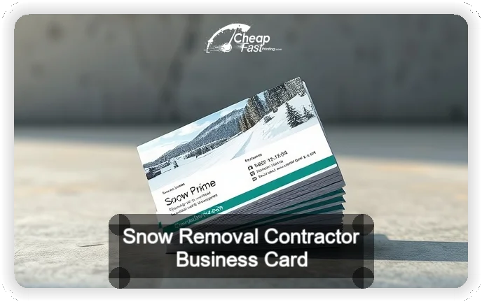 Snow Removal Contractor business card design sample