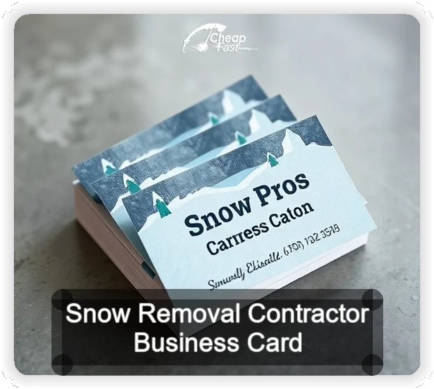 Snow Removal Contractor business card design sample