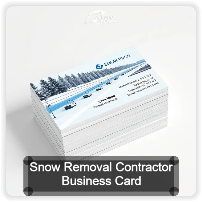 Snow Removal Contractor business card design sample